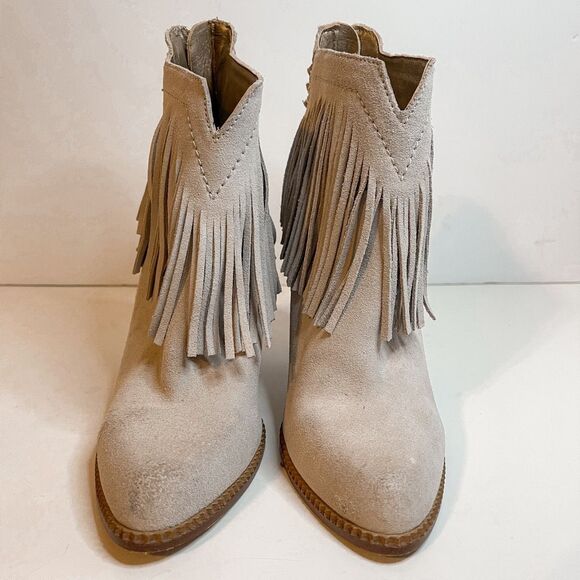 Cynthia Vincent Native Fringe Western Ankle Booties Size 7 - Picture 2 of 11